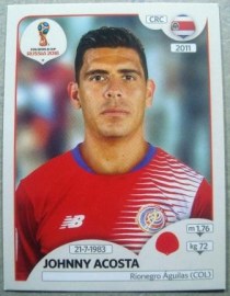 Figurinha nº 402 - Seleção da Costa Rica - Johnny Acosta