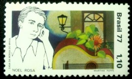 Selo postal do Brasil de 1977 Noel Rosa