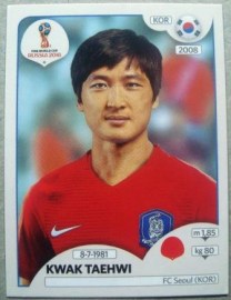 Figurinha nº 497 - Copa do Mundo Fifa 2018 -  Kwak Tae-Hwi