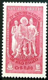 Selo postal Comemorativo do Brasil de 1954 - C 329 N