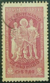 Selo postal Comemorativo do Brasil de 1954 - C 329 U
