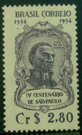 Selo postal Comemorativo do Brasil de 1954 - C 330 N
