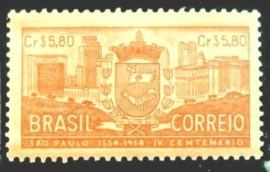 Selo postal Comemorativo do Brasil de 1954 - C 332