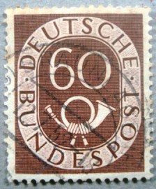 Selo postal Alemanha 1951 Digits with Posthorn 60