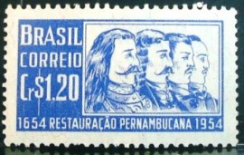 Selo postal Restauração Pernambucana  de 1954 - C 333 N