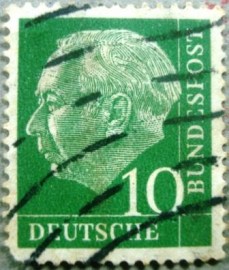 Selo postal Alemanha 1954 Dr. Theodor Heuss 10