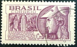 Selo postal de 1954 Congresso Organização Científica - C 334 U