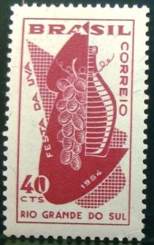Selo postal Comemorativo do Brasil de 1954 - C 335 N