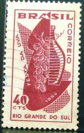 Selo postal Comemorativo do Brasil de 1954 - C 335 U