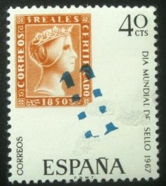 Selo postal da Espanha de 1967 World Stamp Day N