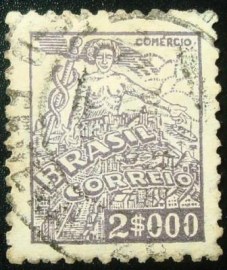 Selo postal do Brasil de 1941 Comércio 2$
