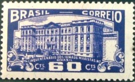 Selo postal do Brasil de 1954 Irmãos Maristas M
