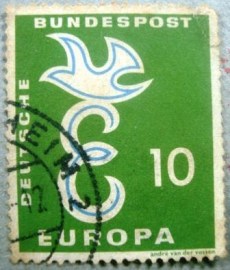 Selo postal da Alemanha de 1956 CEPT 10 - 790 U