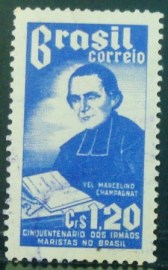 Selo postal Comemorativo do Brasil de 1954 - C 340 U