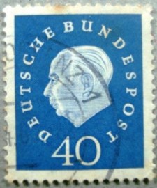 Selo postal da Alemanha de 1959 Theodor Heuss - 796 U