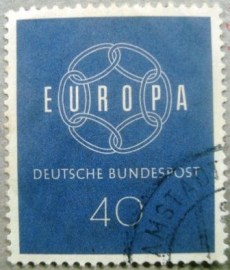 Selo postal da Alemanha de 1959 Closed Chain 40