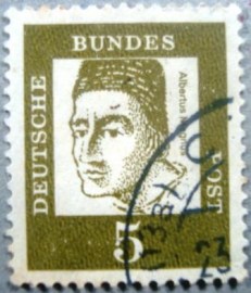Selo postal da Alemanha de 1961 Albertus Magnus U x
