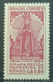 Selo postal do Brasil de 1954 Nossa Senhora Aparecida