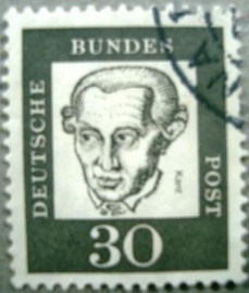 Selo postal da Alemanha de 1961 Immanuel Kant