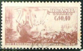Selo postal de 1954 Almirante Barroso - C 348 U