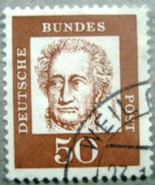 Selo postal da Alemanha de 1961 Johann Wolfgang von Goethe - 356 Ux