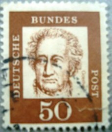 Selo postal da Alemanha de 1961 Johann Wolfgang von Goethe - 356 Uy