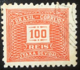 Selo postal do Brasil de 1942 Taxa Devida 100
