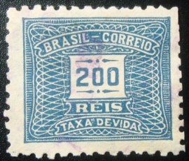 Selo postal do Brasil de 1935 Cifra Horizontal 200 U K