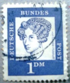 Selo postal da Alemanha de 1961 Baroness Annette von Droste-Hülshoff - 361 Ux