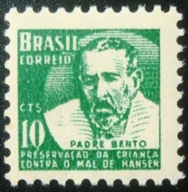 Selo postal do Brasil de 1958 Padre Bento H6 M