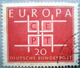 Selo postal da Alemanha de 1963 C.E.P.T.- Square 20 - 868 U
