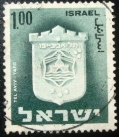 Selo postal de Israel de 1975 Tel Aviv - Yafo