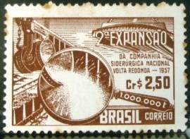 Selo postal Comemorativo do Brasil de 1957 - C 385 U