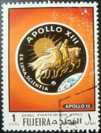Selo postal de Fujeira de 1970 Apollo 13