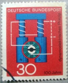 Selo postal da Alemanha de 1966 Science and technic - 966 U