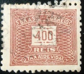 Selo postal do Brasil de 1942 Taxa Devida Horizontal 400