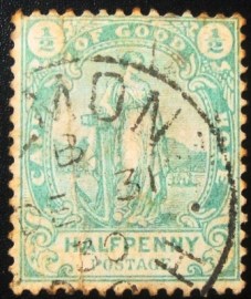 Selo postal do Cabo da Boa Esperança de 1898 Hope