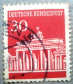 Selo postal da Alemanha de 1966 Brandenburg Gate