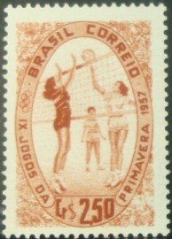 Selo postal de 1957 Jogos da Primavera - C 392 N