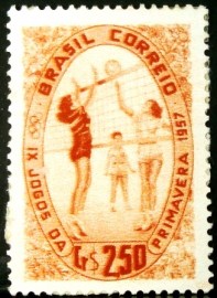 Selo postal de 1957 Jogos da Primavera - C 392 u