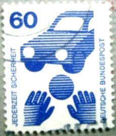Selo postal da Alemanha de 1971 Road safety