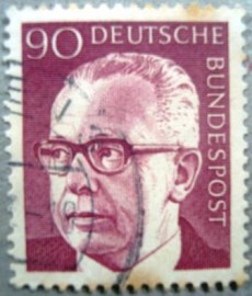Selo postal da Alemanha de 1971 Dr. Gustav Heinemann 90 - 1037 U