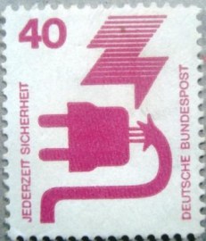 Selo postal da Alemanha de 1972 Defective plug - 1079 N