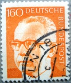 Selo postal da Alemanha de 1972 Gustav Heinemann
