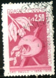 Selo postal Comemorativo do Brasil de 1957 - C 400 U