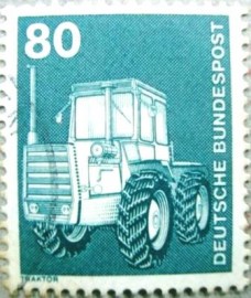 Selo postal da Alemanha de 1975 Tractor - 1178 U