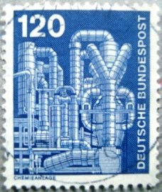 Selo postal da Alemanha de 1975 Chemical plant  - 1181 U