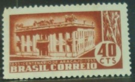 Selo postal de 1955 Centenário da Cidade de Aracajú - C  360 N