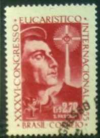 Selo postal de 1955 Crucifixo - C  366 NCC