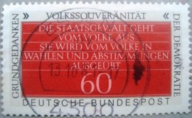 Selo postal da Alemanha de 1981 Fundamental Concepts of Democracy - 1360 U
